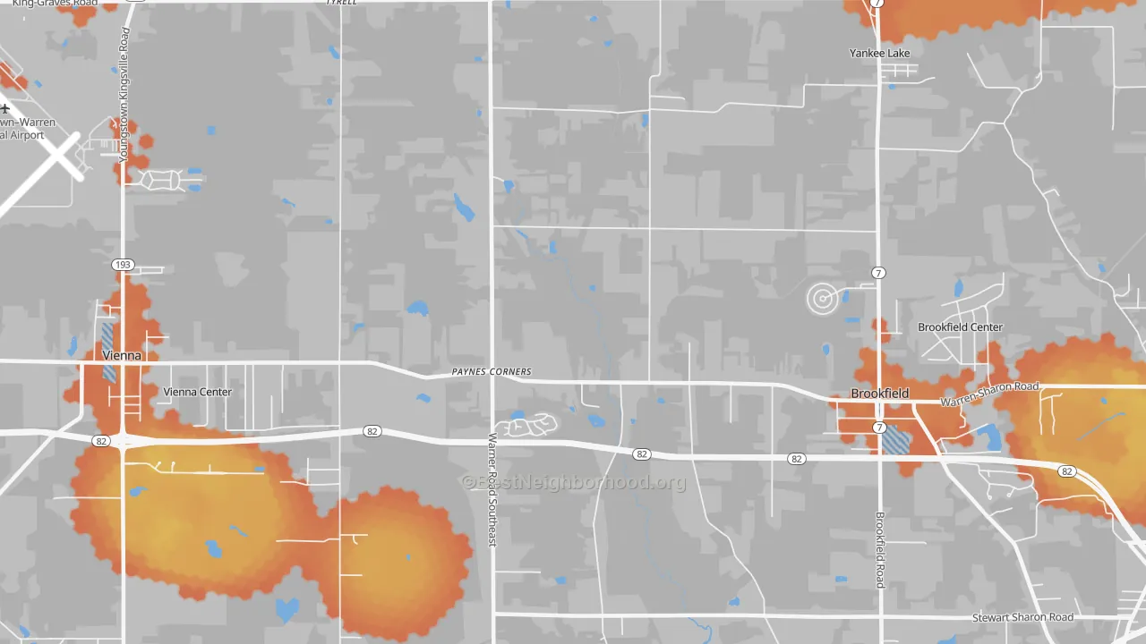 Bike Grade map of Tyrrell, OH