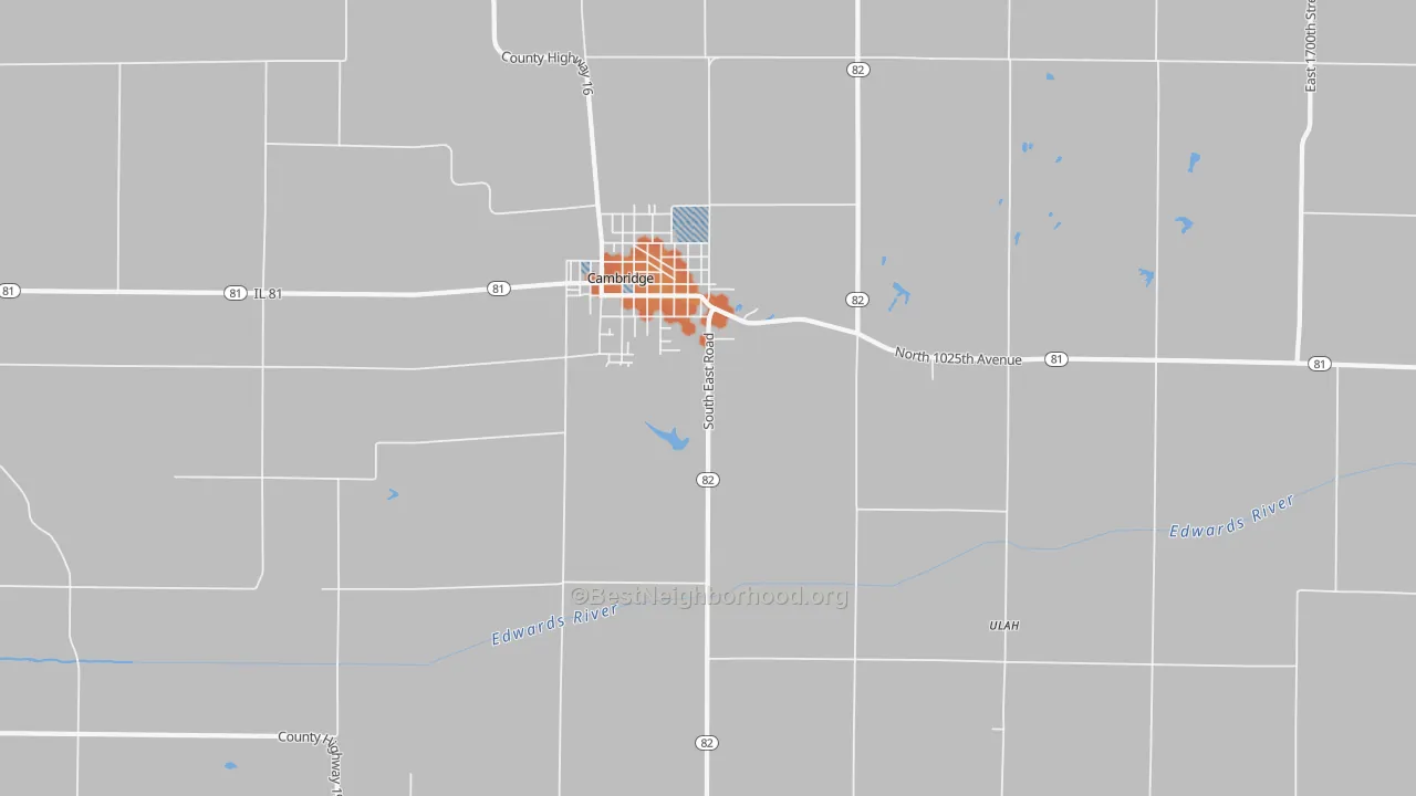 Bike Grade map of Ulah, IL