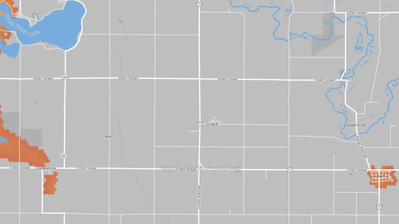 Bike Grade map of Ulmer, IA