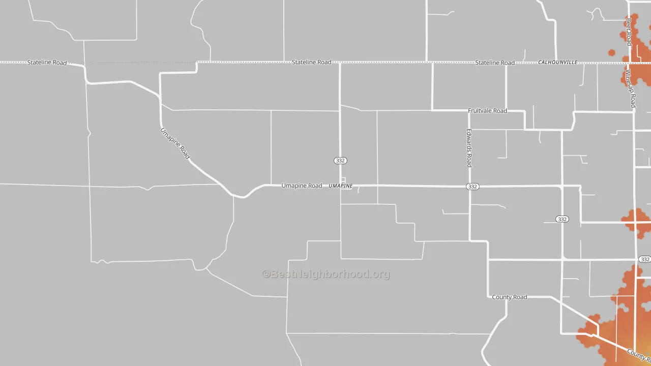 Bike Grade map of Umapine, OR