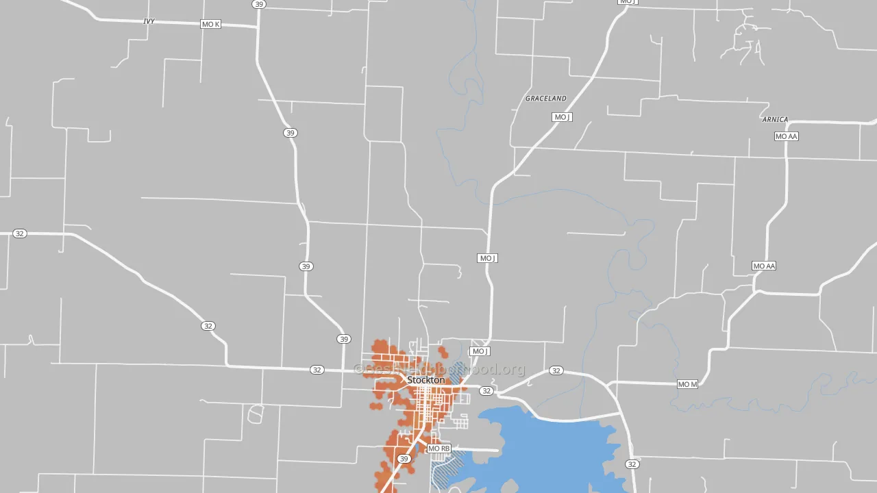Bike Grade map of Umber, MO
