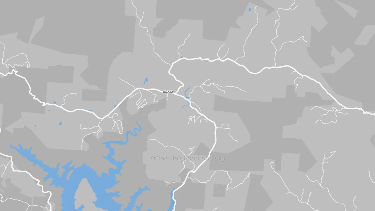 Bike Grade map of Unaka, NC