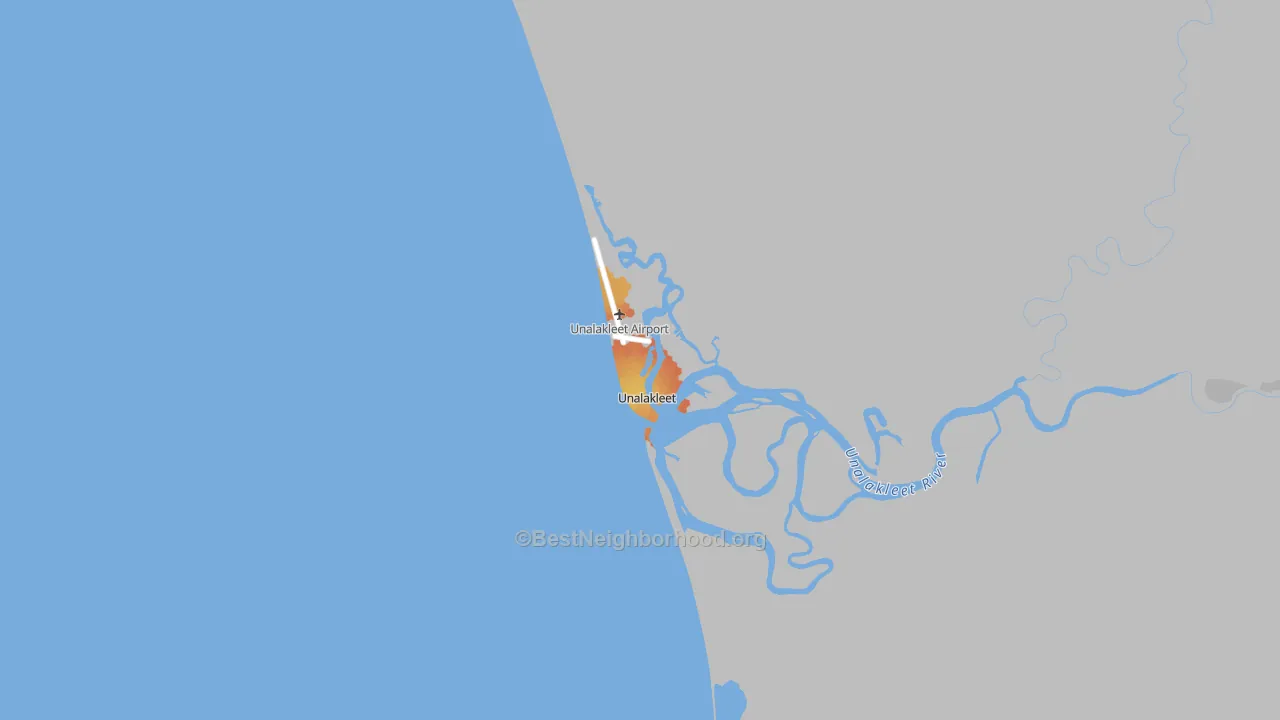 Bike Grade map of Unalakleet, AK