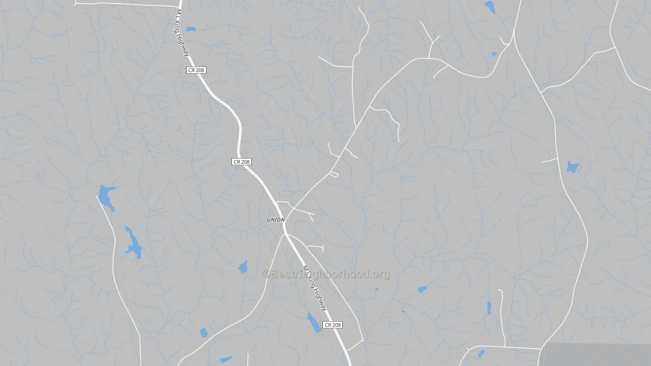 Bike Grade map of Union, AL