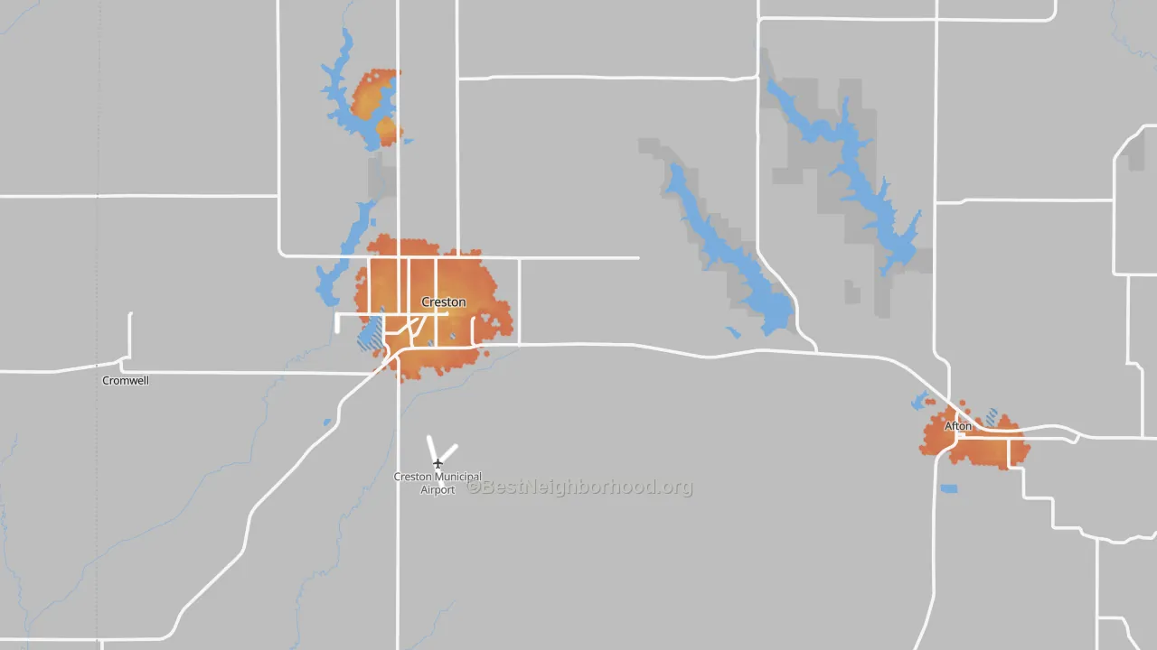 Bike Grade map of Union County, IA