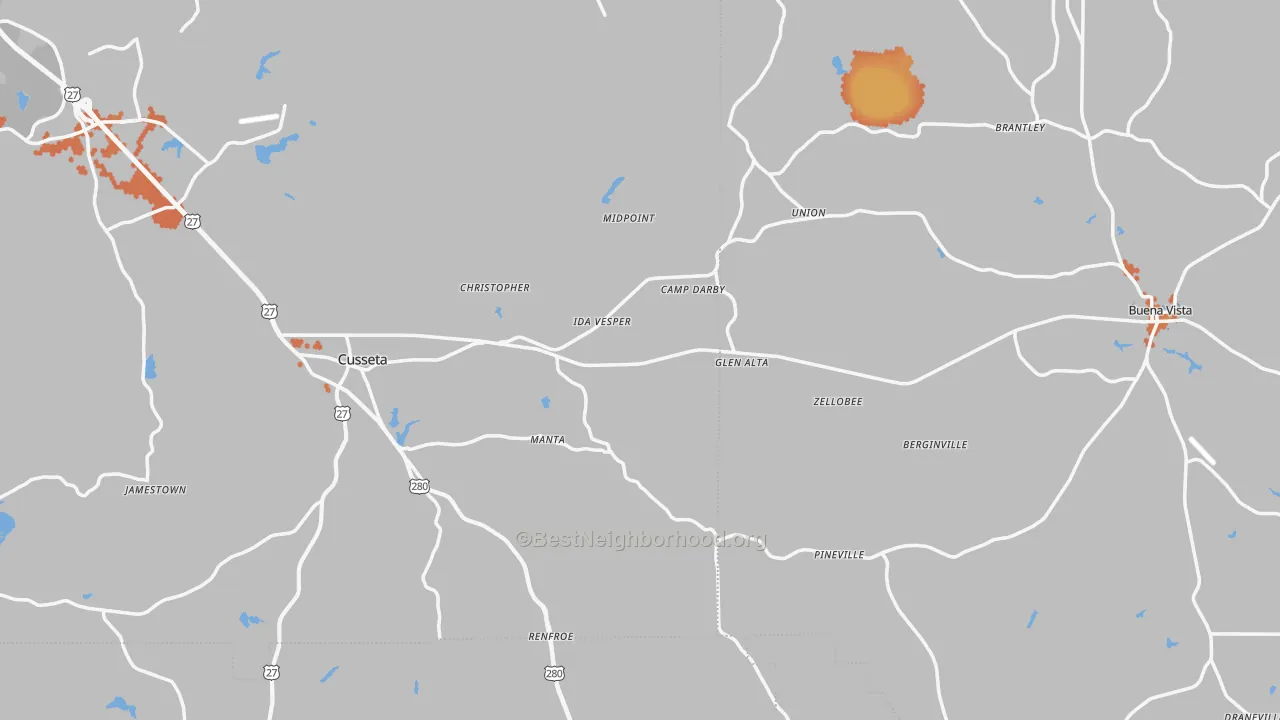 Bike Grade map of Union, GA