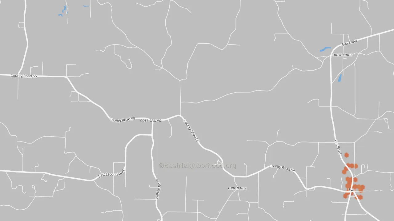 Bike Grade map of Union Hill, AL