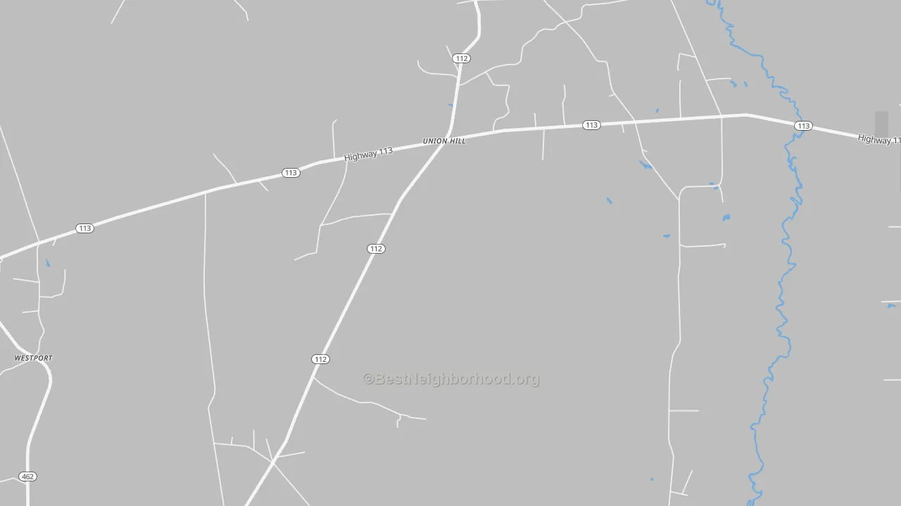 Bike Grade map of Union Hill, LA