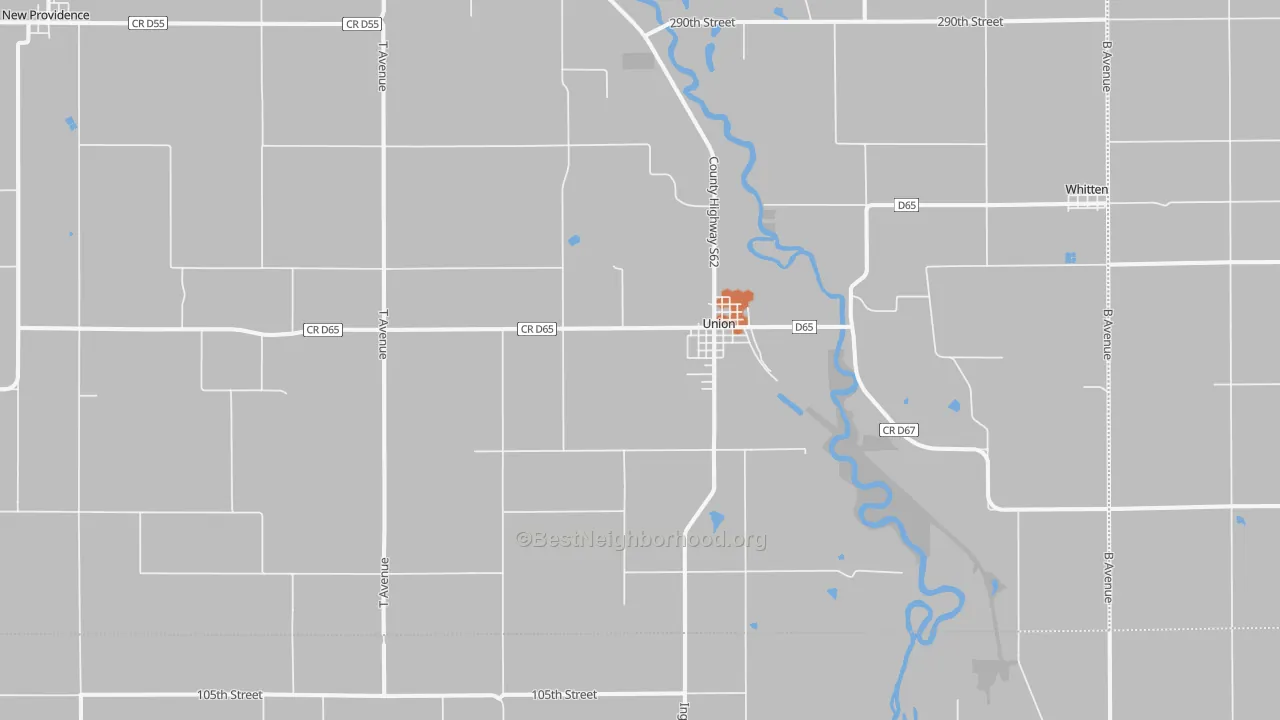Bike Grade map of Union, IA