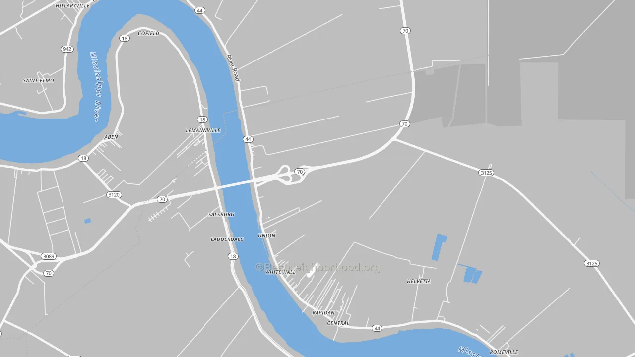Bike Grade map of Union, LA