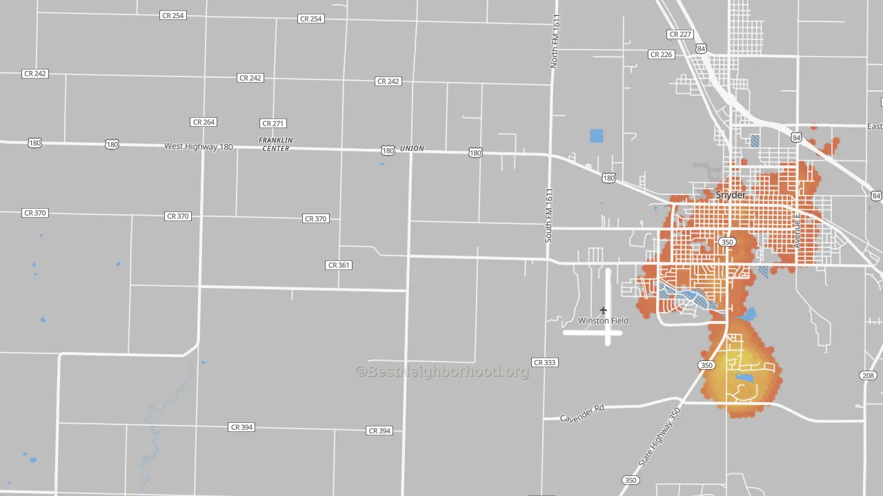 Bike Grade map of Union, TX