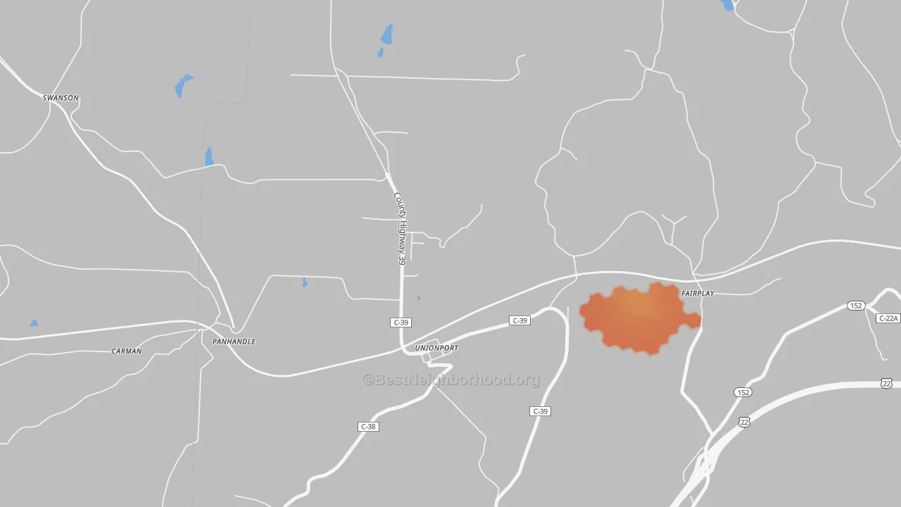 Bike Grade map of Unionport, OH