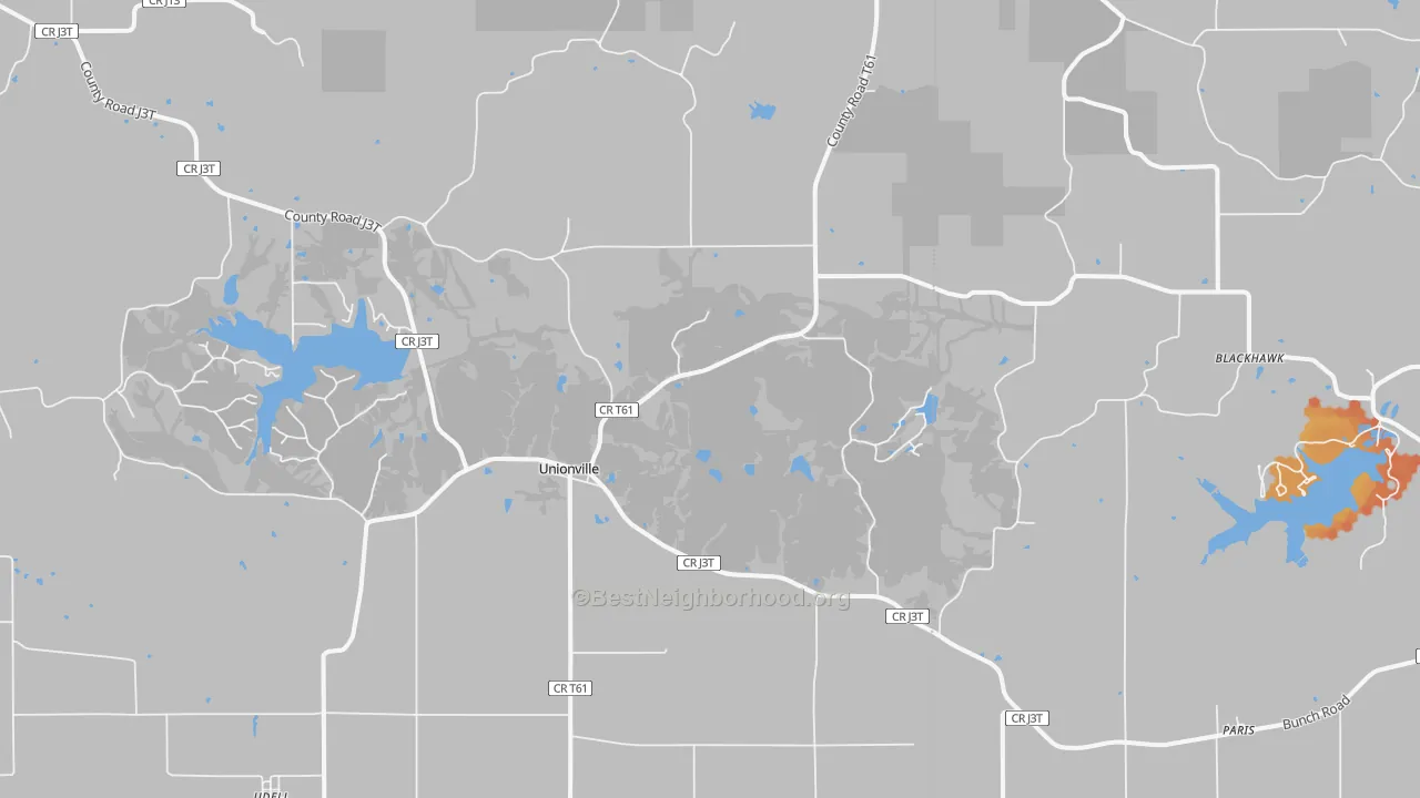 Bike Grade map of Unionville, IA
