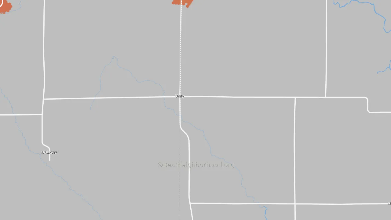 Bike Grade map of Unity, WI