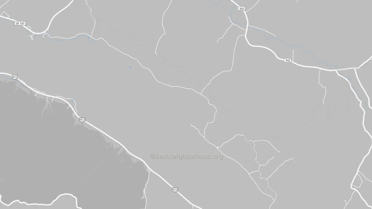 Bike Grade map of Upper Sinking, TN