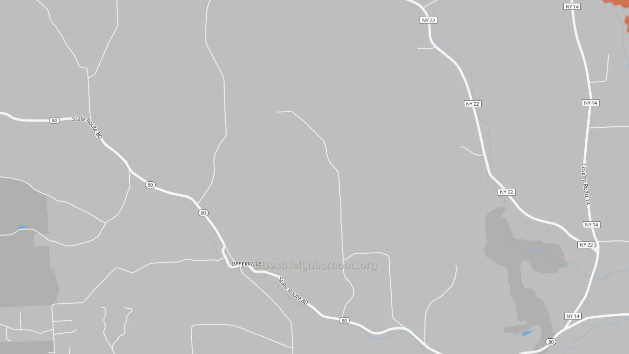 Bike Grade map of Upperville, NY