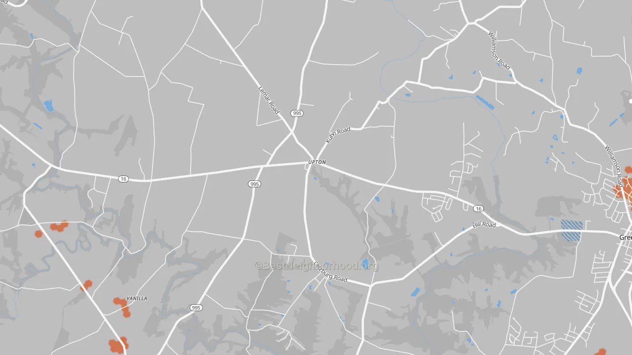 Bike Grade map of Upton, PA