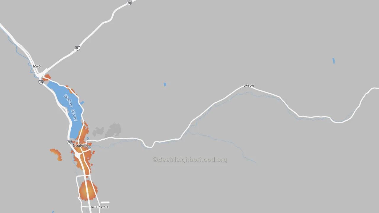 Bike Grade map of Upton, UT