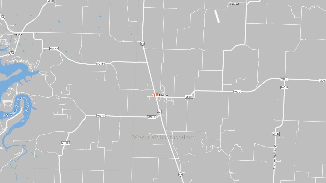 Bike Grade map of Urbana, MO