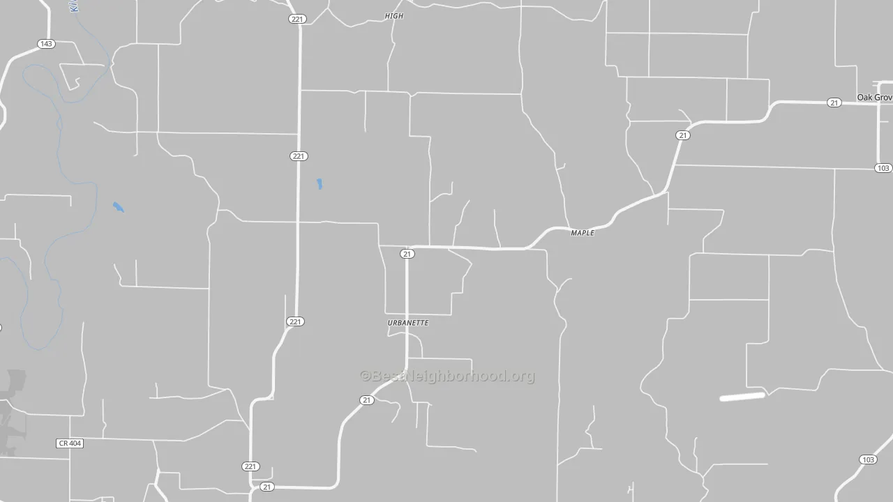 Bike Grade map of Urbanette, AR