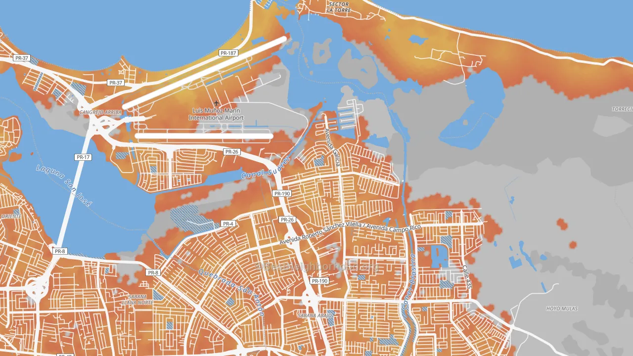 Bike Grade map of Urbanizacion Vistamar, Carolina, PR