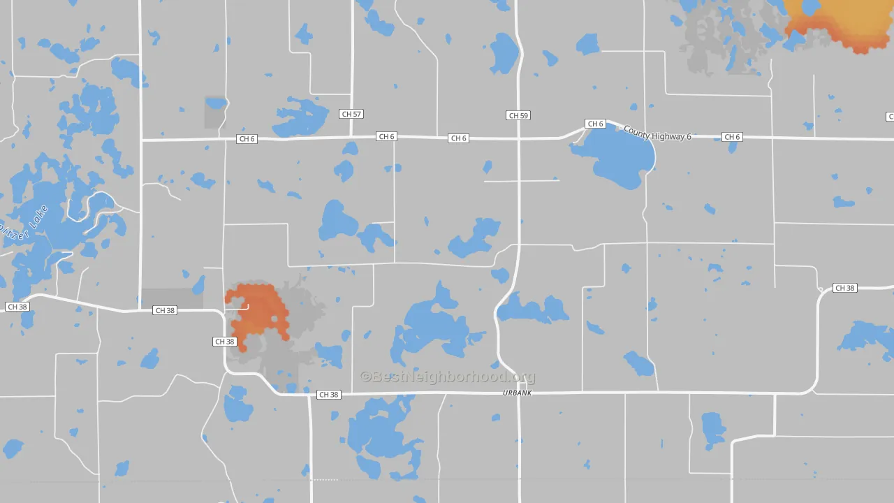 Bike Grade map of Urbank, MN