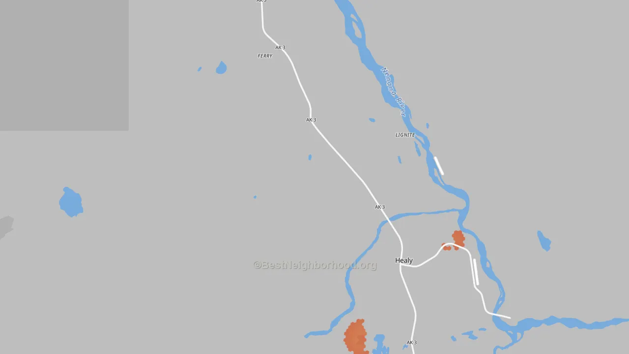 Bike Grade map of Usibelli, AK