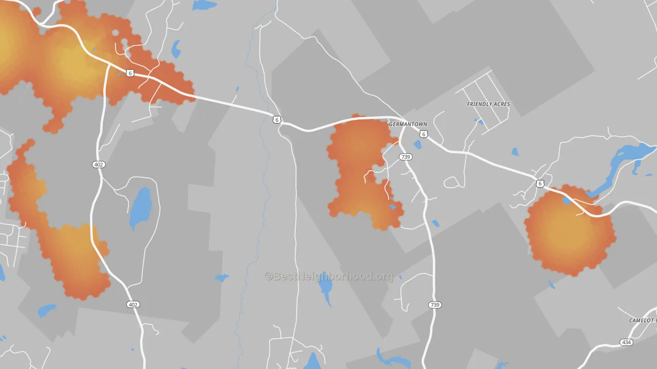 Bike Grade map of Uswick, PA
