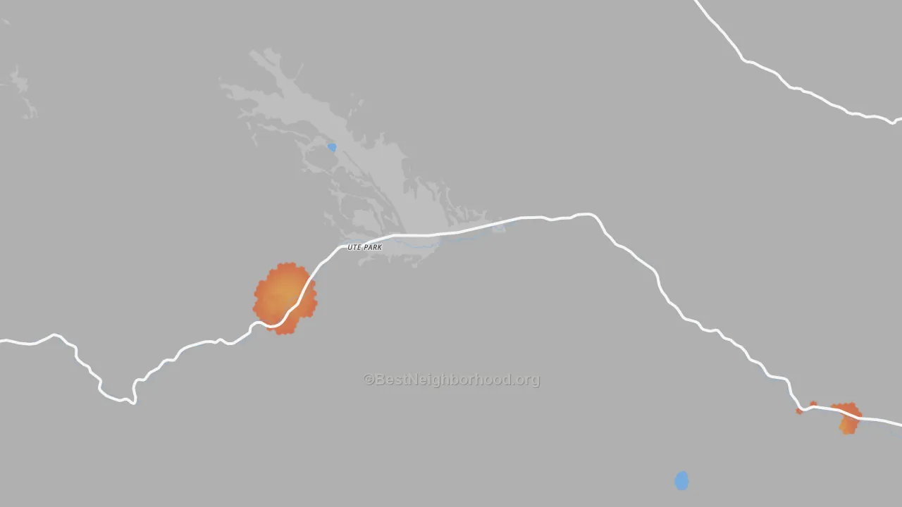 Bike Grade map of Ute Park, NM