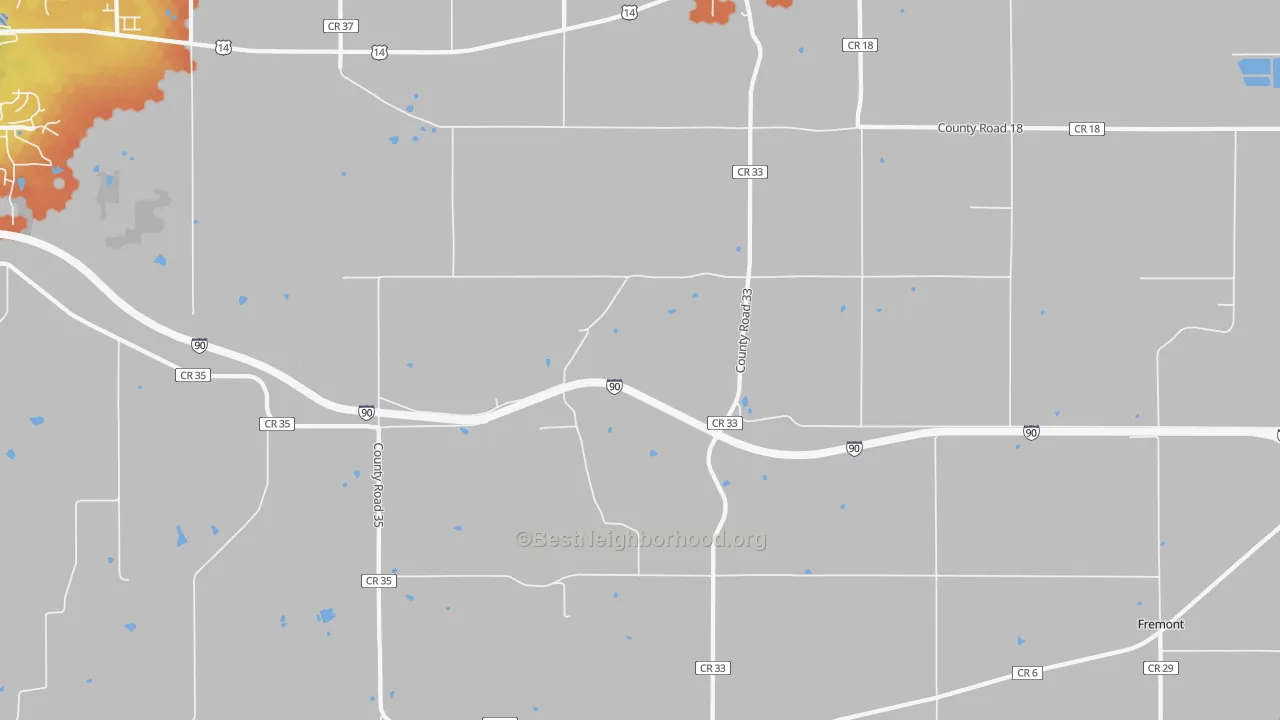 Bike Grade map of Utica, MN