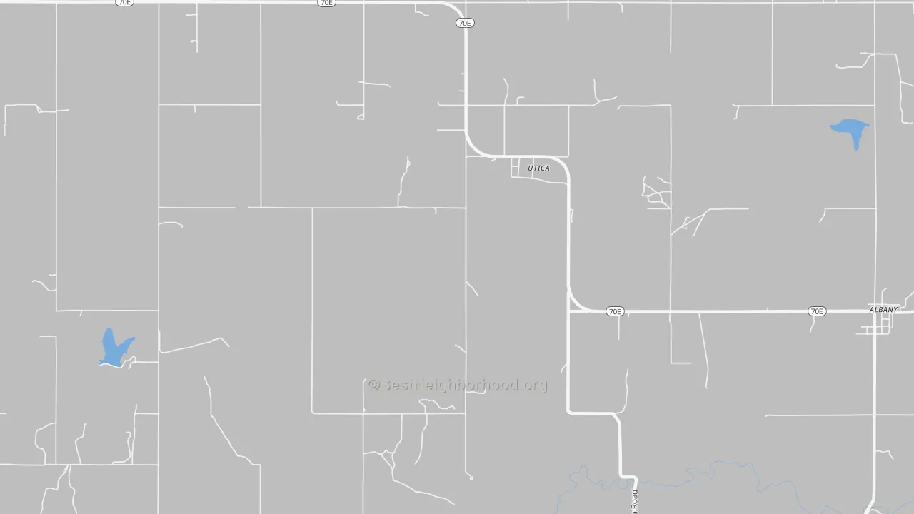Bike Grade map of Utica, OK