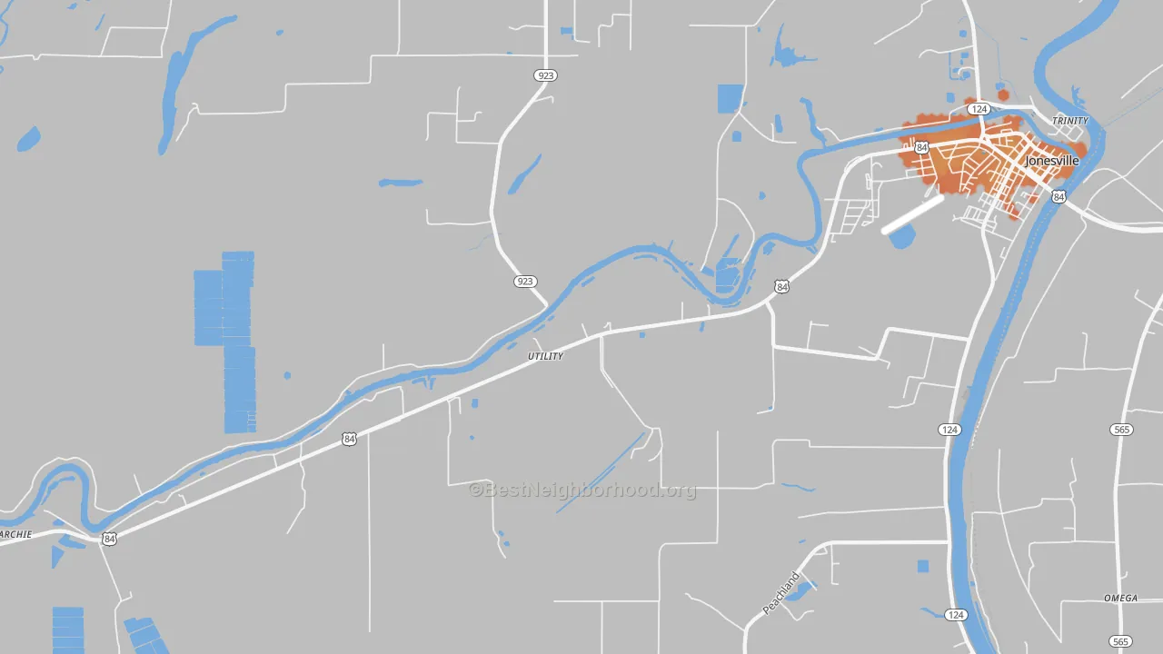 Bike Grade map of Utility, LA