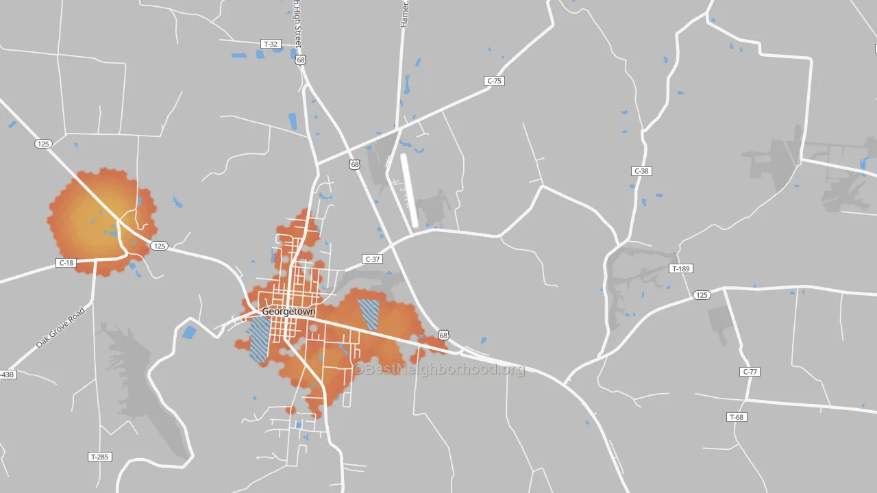 Bike Grade map of Utopia, OH