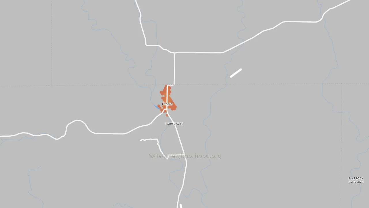 Bike Grade map of Utopia, TX