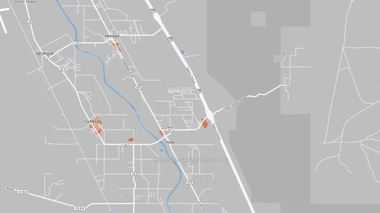 Bike Grade map of Vado, NM