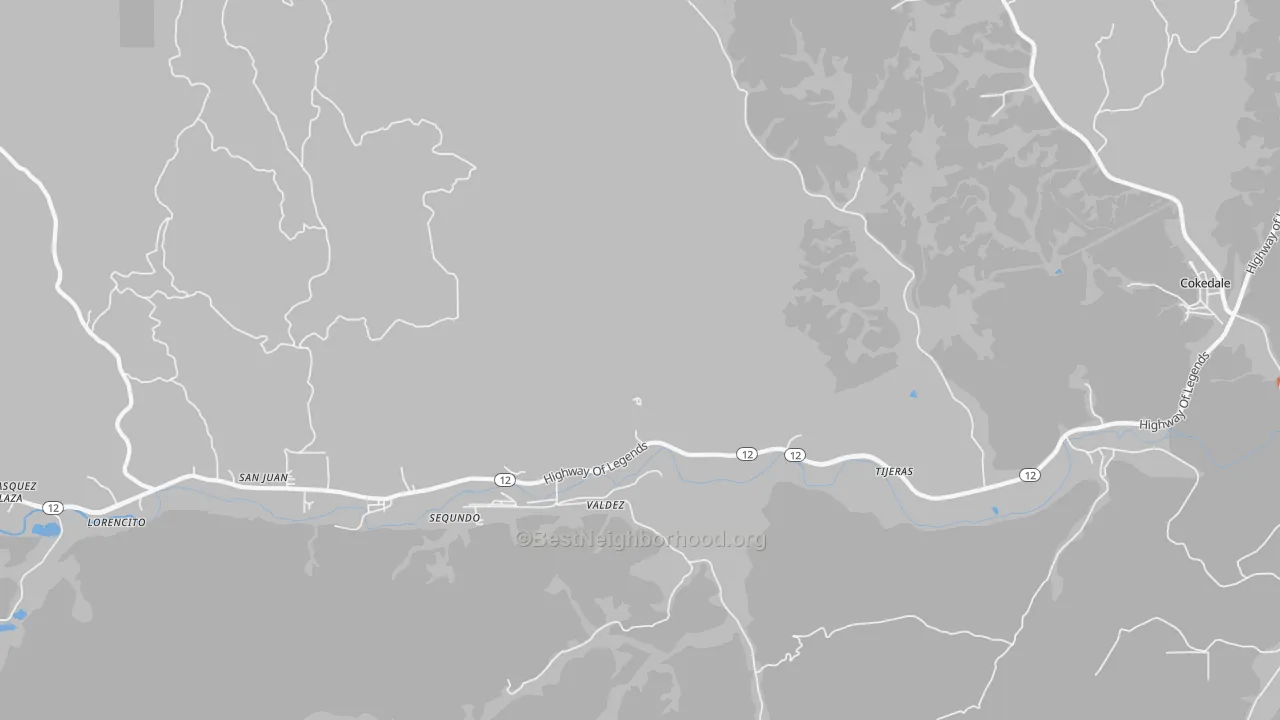 Bike Grade map of Valdez, CO