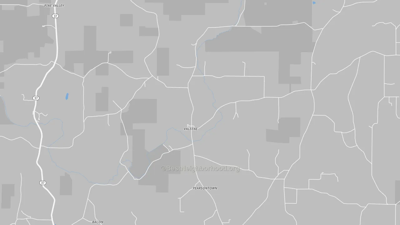 Bike Grade map of Valeene, IN