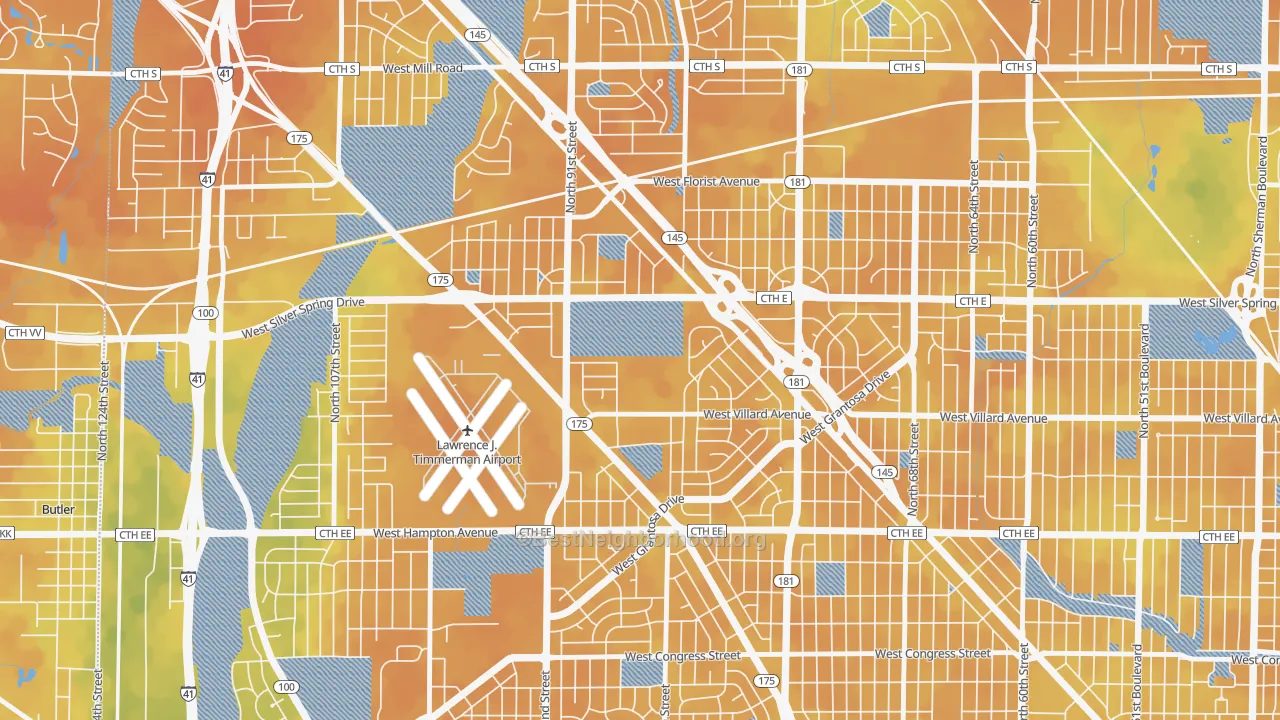 Bike Grade map of Valhalla, Milwaukee, WI