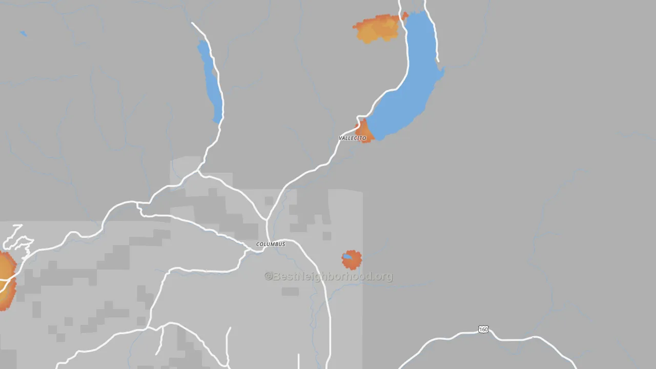 Bike Grade map of Vallecito, CO