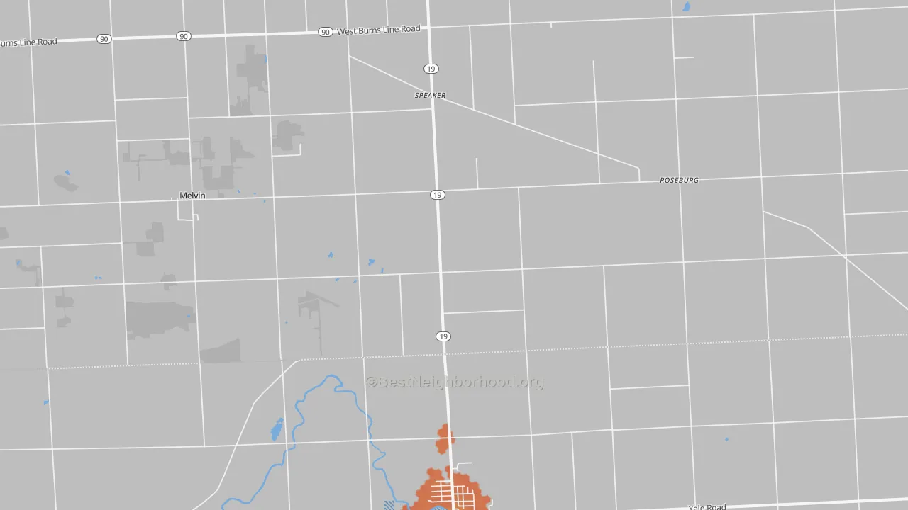 Bike Grade map of Valley Center, MI