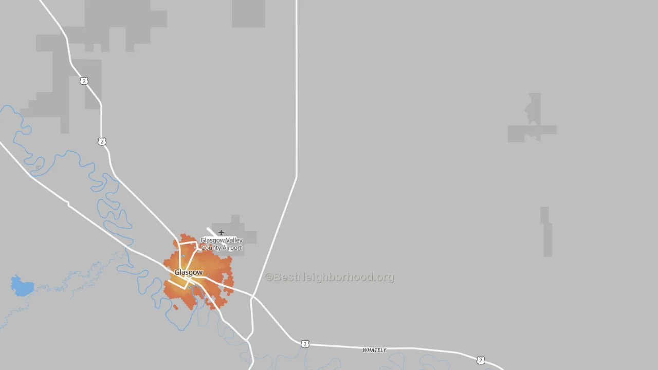 Bike Grade map of Valley County, MT