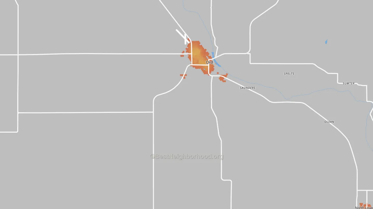 Bike Grade map of Valley County, NE