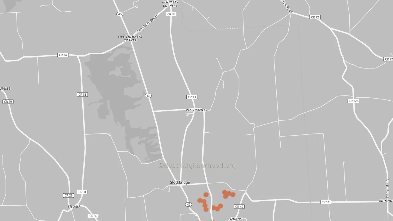 Bike Grade map of Valley Mills, NY