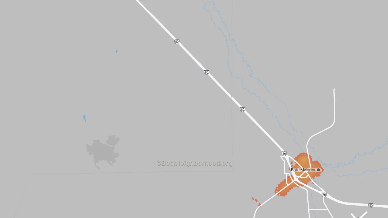 Bike Grade map of Valmy, NV
