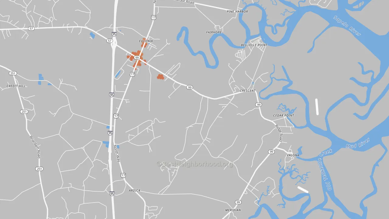 Bike Grade map of Valona, GA