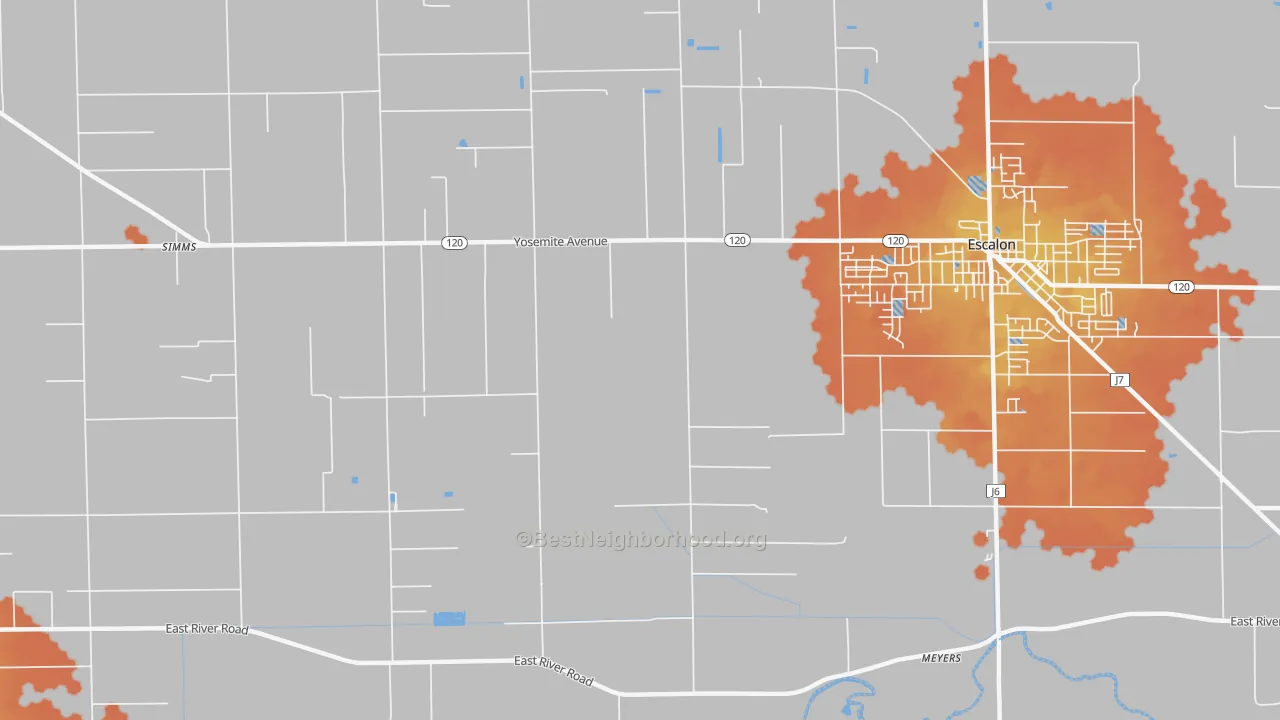 Bike Grade map of Van Allen, CA