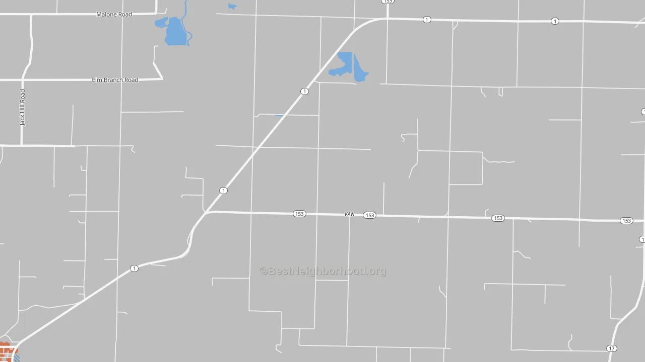 Bike Grade map of Van, AR