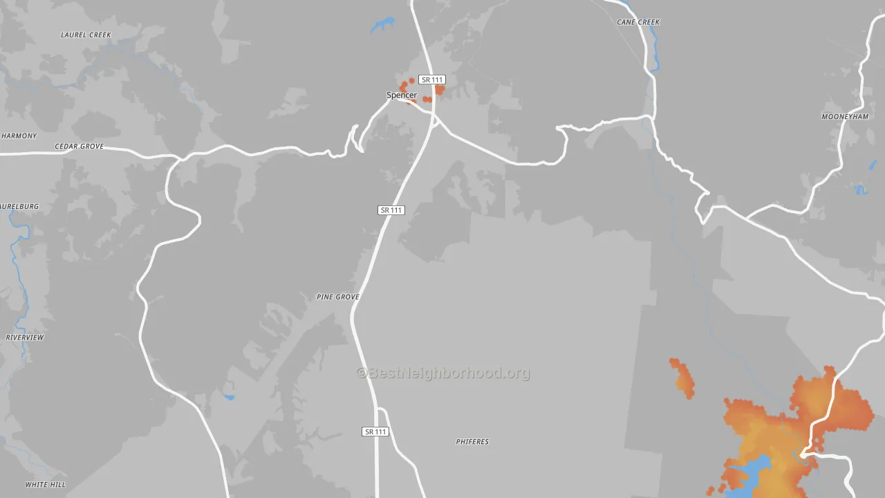 Bike Grade map of Van Buren County, TN