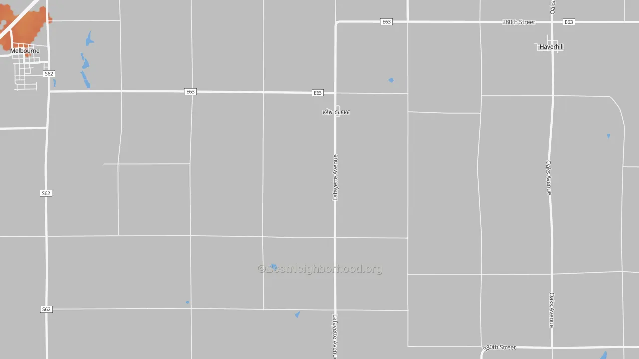 Bike Grade map of Van Cleve, IA