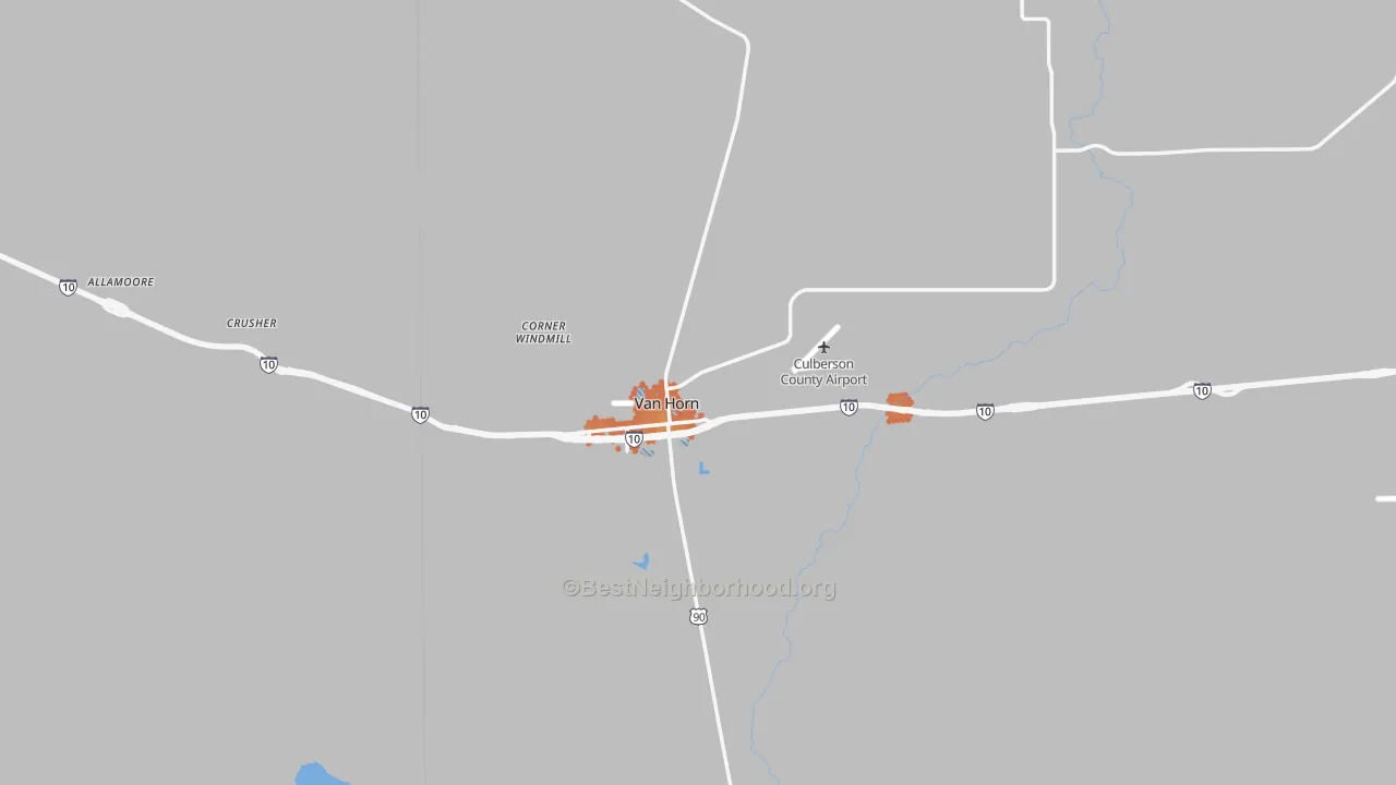 Bike Grade map of Van Horn, TX